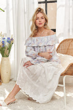 ADORA Floral Blouse Ruffled Off Shoulder Long Sleeve Top Lavender c5344d288113458c990df59d11608e1c-Max-Origin Trendsi