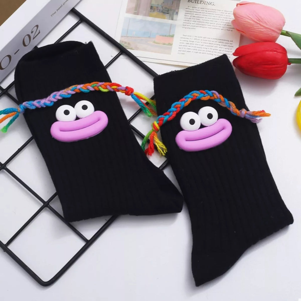 Women's Crew Socks Cotton Cartoon Ribbed Knit Funny Black B One Size c553c737-54fe-4d29-a1dd-59003164d5f1-Max-Origin Trendsi