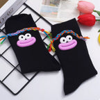 Women's Crew Socks Cotton Cartoon Ribbed Knit Funny Black B One Size c553c737-54fe-4d29-a1dd-59003164d5f1-Max-Origin Trendsi