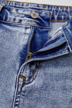 Denim Shorts Pearl Studded Pockets Raw Hem Light Blue c553daf7-0b85-4ac1-aa6c-d223b26dc9d5-Max-Origin Trendsi