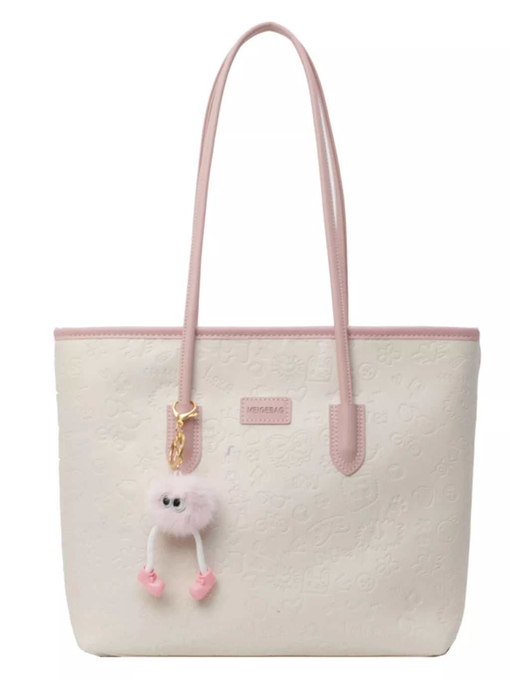 Womens Tote Bag Embossed Pattern Letter Stylish and Functional Handbag c5548cce545c4b10856c3e56e7845a34-Max-Origin Trendsi