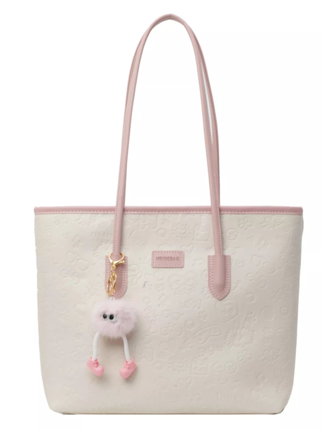 Womens Tote Bag Embossed Pattern Letter Stylish and Functional Handbag c5548cce545c4b10856c3e56e7845a34-Max-Origin Trendsi