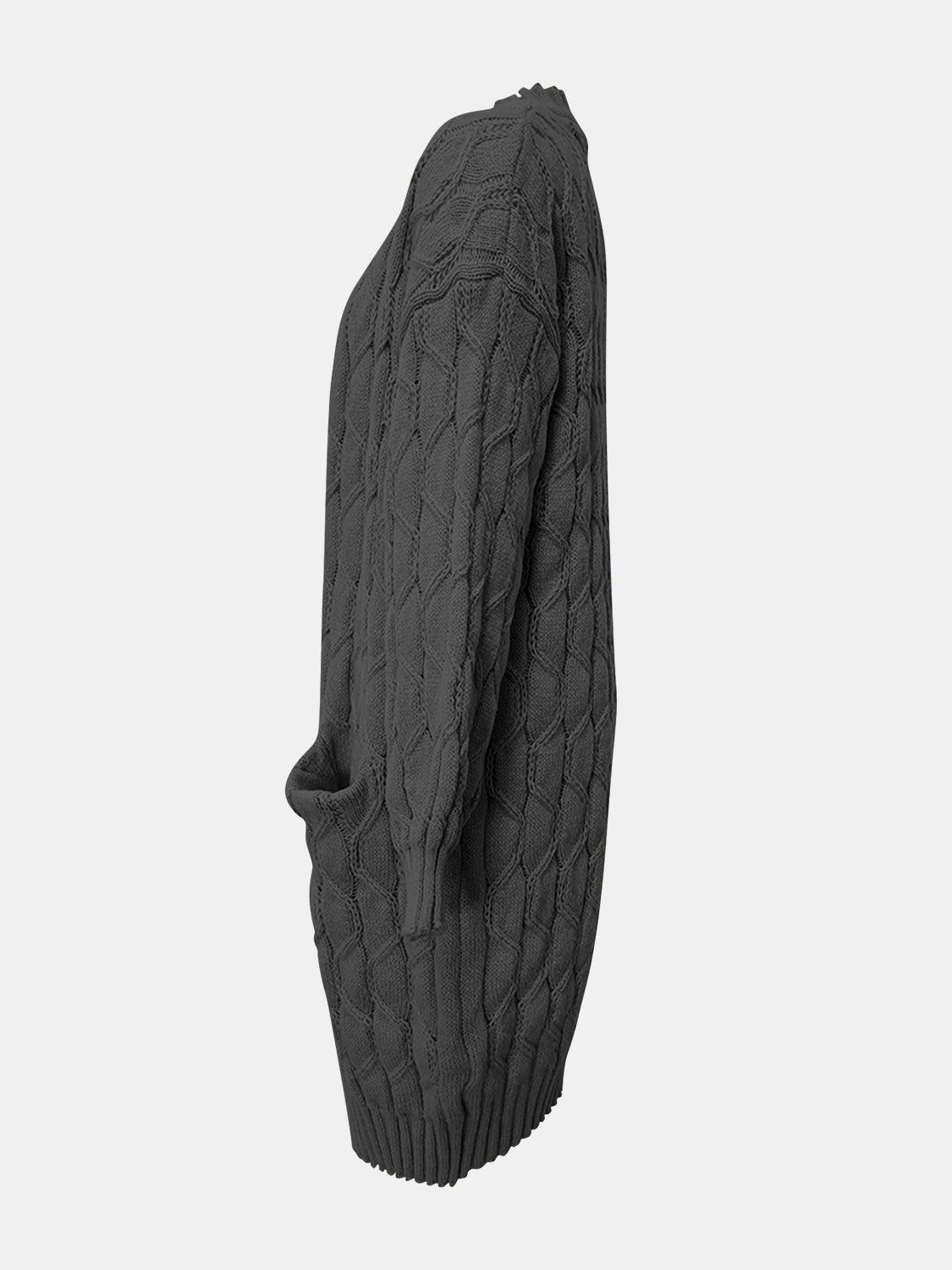 Cardigan Women Open Front Long Sleeve Soft Acrylic Pocketed Sweater c59a3f86-0444-41d3-8ead-95d5b8d152aa-Max Trendsi