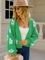 Cardigan Angel Wings Flower Open Front Long Sleeve Knitwear c5c31ece-fd41-4c51-8ea7-76850098ce26-Max Trendsi
