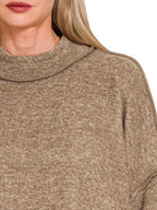 Zenana Sweater Mocha Brushed Melange Hacci Cropped Top c65ce8f7-9b82-4ef6-bb61-300e04fd0f46-Max-Origin Trendsi
