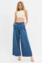 RISEN Wide Leg Jeans Women's Mid Rise Fit Knit Denim Look Pants c6abfbf10be14e64971fe2295afe26fd-Max-Origin Trendsi