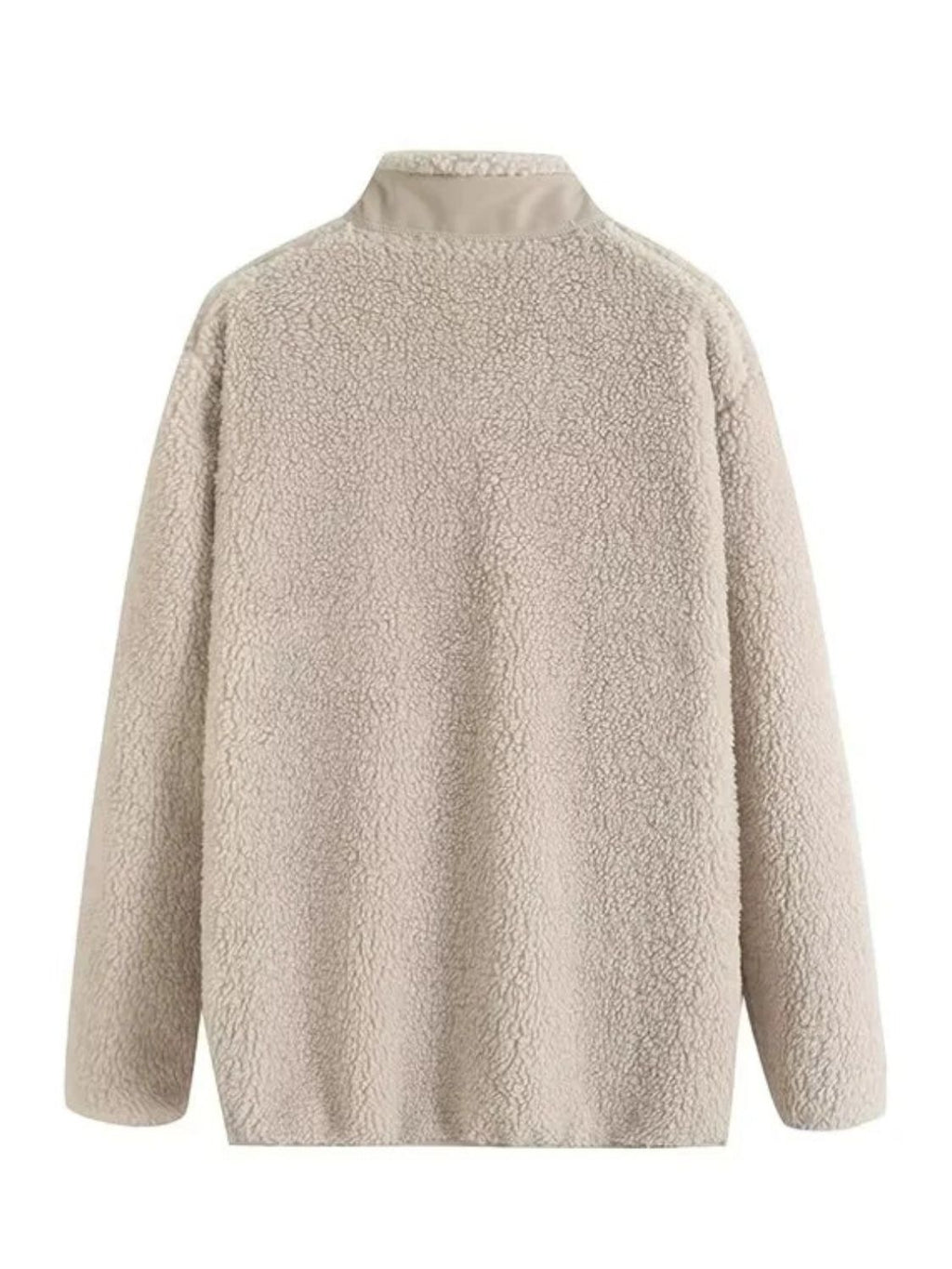 Plush Women Jacket Zip Up Long Sleeve Zip Outer Pocket Collared Outwear c6ed191a-bb8f-432f-9ee8-3e5b743e0aa3-Max Trendsi