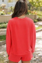 Outfit Set MERRY CHRISTMAS Round Neck Long Sleeve Top and Shorts Set c7173542-72d9-4919-813a-96cfa4098b61-Max Trendsi
