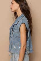 POL Cropped Denim Jacket with Functional Zipper Detail Long Sleeves c763bd6b-7461-4513-a1d2-c21cfadc376c-Max-Origin Trendsi