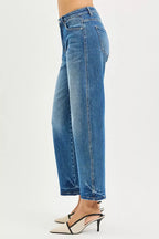 RISEN Womens Barrel Jeans Medium Wash Slouchy Cropped Denim Pants c7684832652e42b78cd050720f98a5be-Max-Origin Trendsi