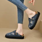 Loafers Suede Round Toe Platform Shoes c787c257-f7bb-4955-8e26-99b605bd6315-Max Trendsi
