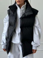Padded Women Vest Coat Zip Up Turtleneck Sleeveless Mid Length Outwear c7acbd41-4861-4aef-836f-0fc0a49236bc-Max Trendsi