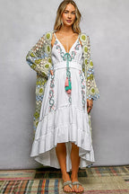 POL Crochet Cardigan Floral Scalloped Edge Open Front Colorful Stripe Pattern SAGE MULTI One Size c7ae69f1-11b8-4f57-85cd-4b4d04e7d242-Max-Origin Trendsi