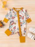 Children's Printed Long Sleeve One-Piece Pajamas