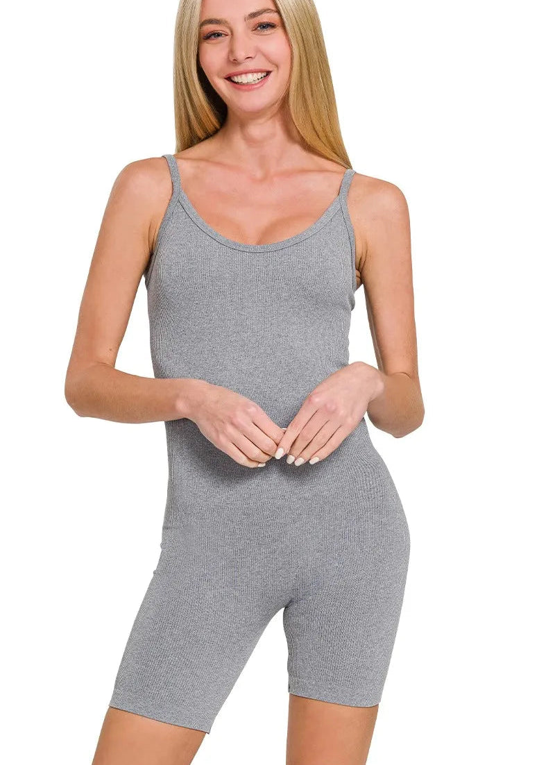 Zenana Ribbed Seamless Bodysuit