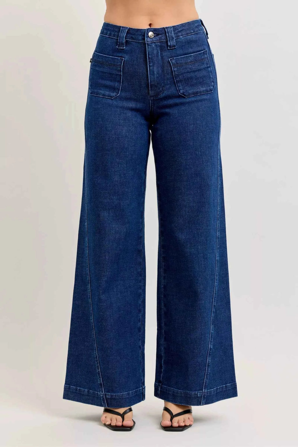 Judy Blue Wide Jeans High-Waisted Retro with Patch Pockets & Twisted Seams DK c81f7df5-fdc4-4b35-864e-6a3b460d6ece-Max-Origin Trendsi
