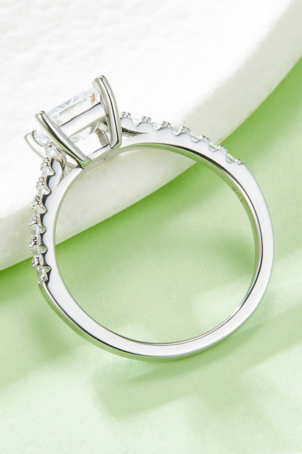 Murray Silver Ring 1.21 Carat Moissanite 925 Sterling Side Stone Ring with Box c8b7387c7830499a9f8fa2b389977b48-Max Trendsi