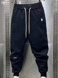 Men's Black Jogger Pants Cotton Blend Drawstring Waist with Pockets S-3XL Black c9338317-ad43-43bc-a8a8-0134e67d2f9a-Max-Origin Trendsi