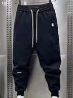 Men's Black Jogger Pants Cotton Blend Drawstring Waist with Pockets S-3XL Black c9338317-ad43-43bc-a8a8-0134e67d2f9a-Max-Origin Trendsi