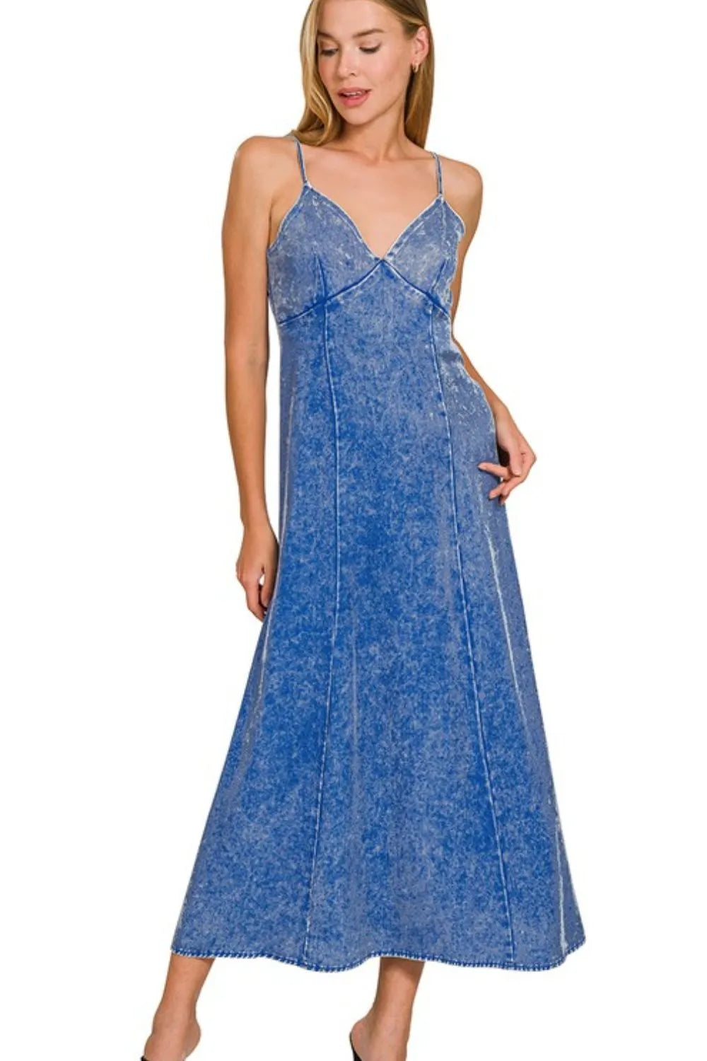 Zenana Maxi Tank Dress Tencel Mineral Washed Blue CLASSIC BLUE c9470d1b-d5b1-4a4c-95ba-2ca3b529e846-Max-Origin Trendsi