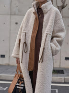 Sherpa Fur Coat Women Plus Size Drawstring Waist Zip Up Turtleneck Outwear c970723e-77cd-4607-b1a9-a81190520b5f-Max Trendsi