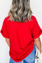 Women's T-Shirt Patriotic USA Bow Graphic Print Red Short Sleeve Top Tees c986ab75-c900-4c0c-ba6d-1e4316165f32-Max-Origin Trendsi