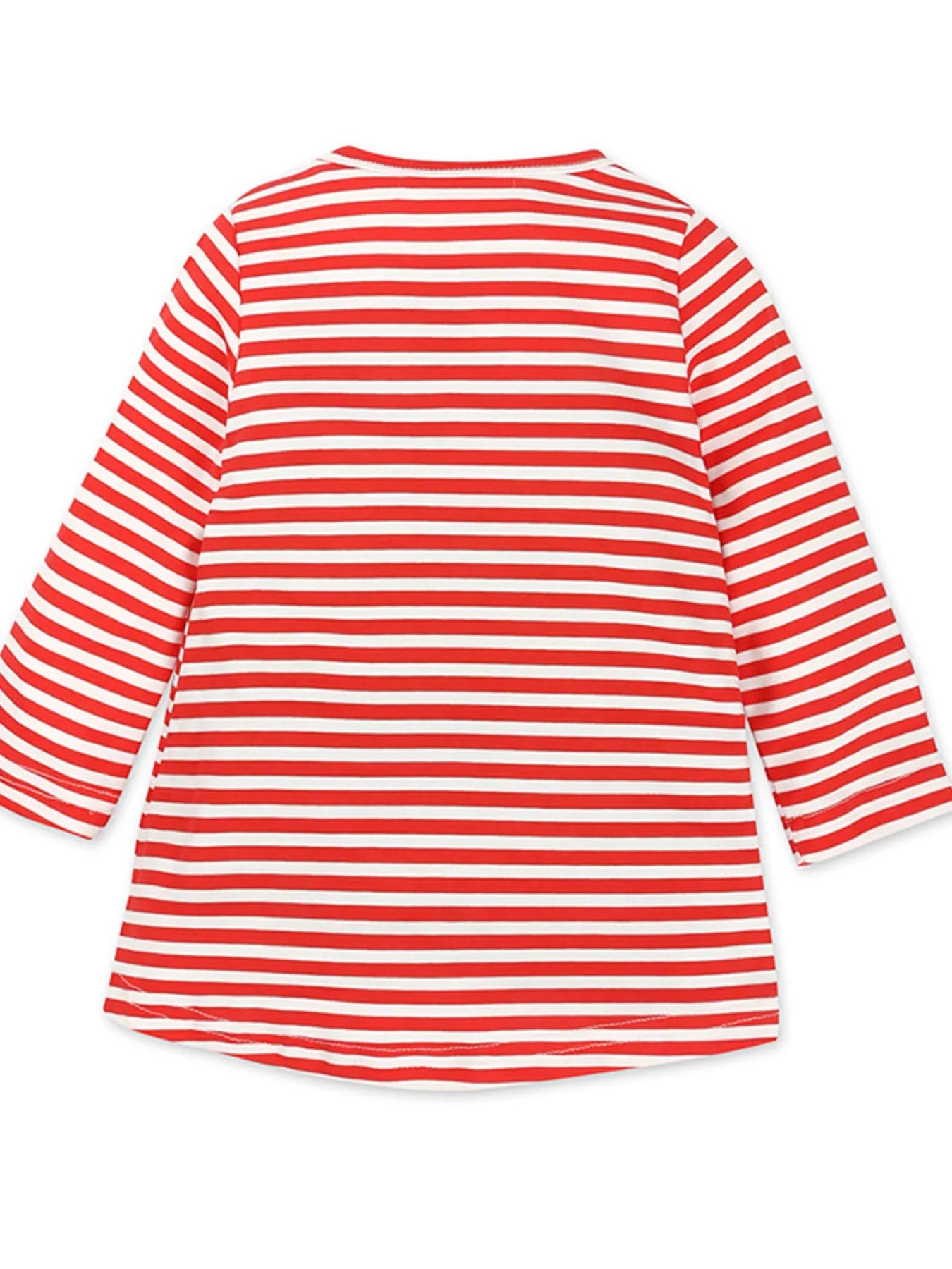 Christmas Girl's Dress Striped Reindeer Children's A -Line Long Sleeve