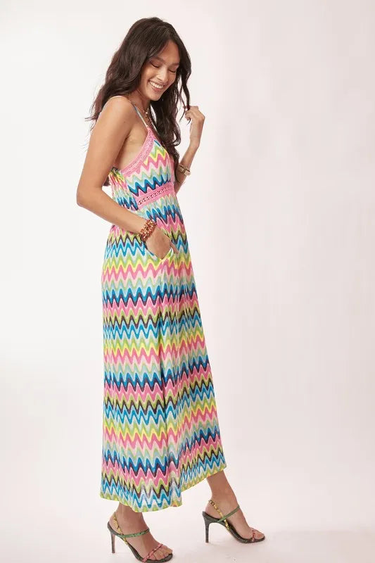 Davi & Dani Midi Dress Multi Color Stripe Crochet Lace Strappy c9c22f44a8914d3cb26cdf7449177b74-Max-Origin Trendsi
