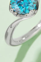 1 Carat Moissanite Silver Solitaire Ring Murray 925 Sterling Silver Platinum-plated c9ee24f5be1d4d4bac9041f939c31ebe-Max Trendsi