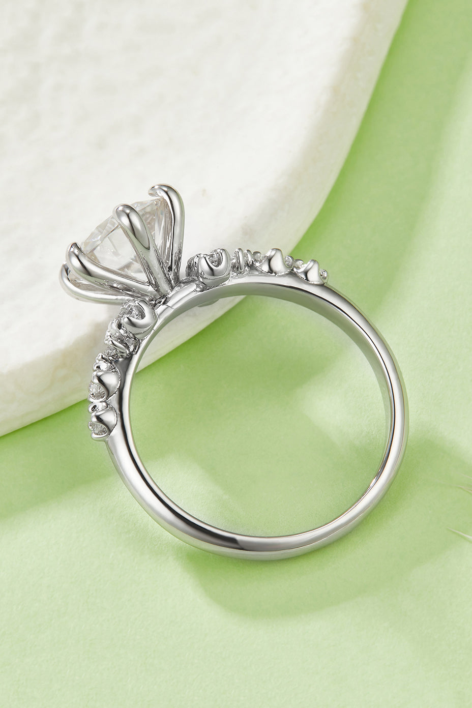 Murray 2 Carat Round Women Ring Moissanite 925 Sterling Silver Ring with Box c9f0a200-3f7e-456c-bd7a-77b56f8b0682-Max Trendsi