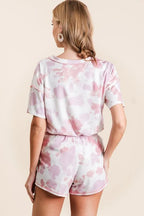 BiBi Shorts Tie Dye Print Pink Multi Terry With Side Pockets ca00401b09de4a6daf119d2a9b91b46e-Max-Origin Trendsi