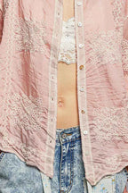 POL Women Shirt Pink Embroidery Floral Long Sleeve Top ca33eb0d-8548-45d0-aff2-506ccacb2dd6-Max-Origin Trendsi
