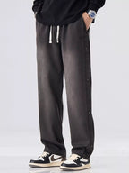 Men's Wide Leg Pants Drawstring Waist Washed Plus Sizes M-4XL Black ca43133b-c44e-4317-accc-fccd4f82100e-Max-Origin Trendsi