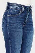 Kancan US Skinny Jeans High Rise Ankle Washed Raw Hem Denim Pants ca480640-8397-4da6-8d2c-41b193ddc24a-Max Trendsi