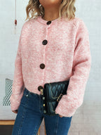 Women's Cardigan Button-Up Raglan Sleeve Casual Knit Top ca637214d73c43a895ceded2b8602aa3-Max-Origin Trendsi