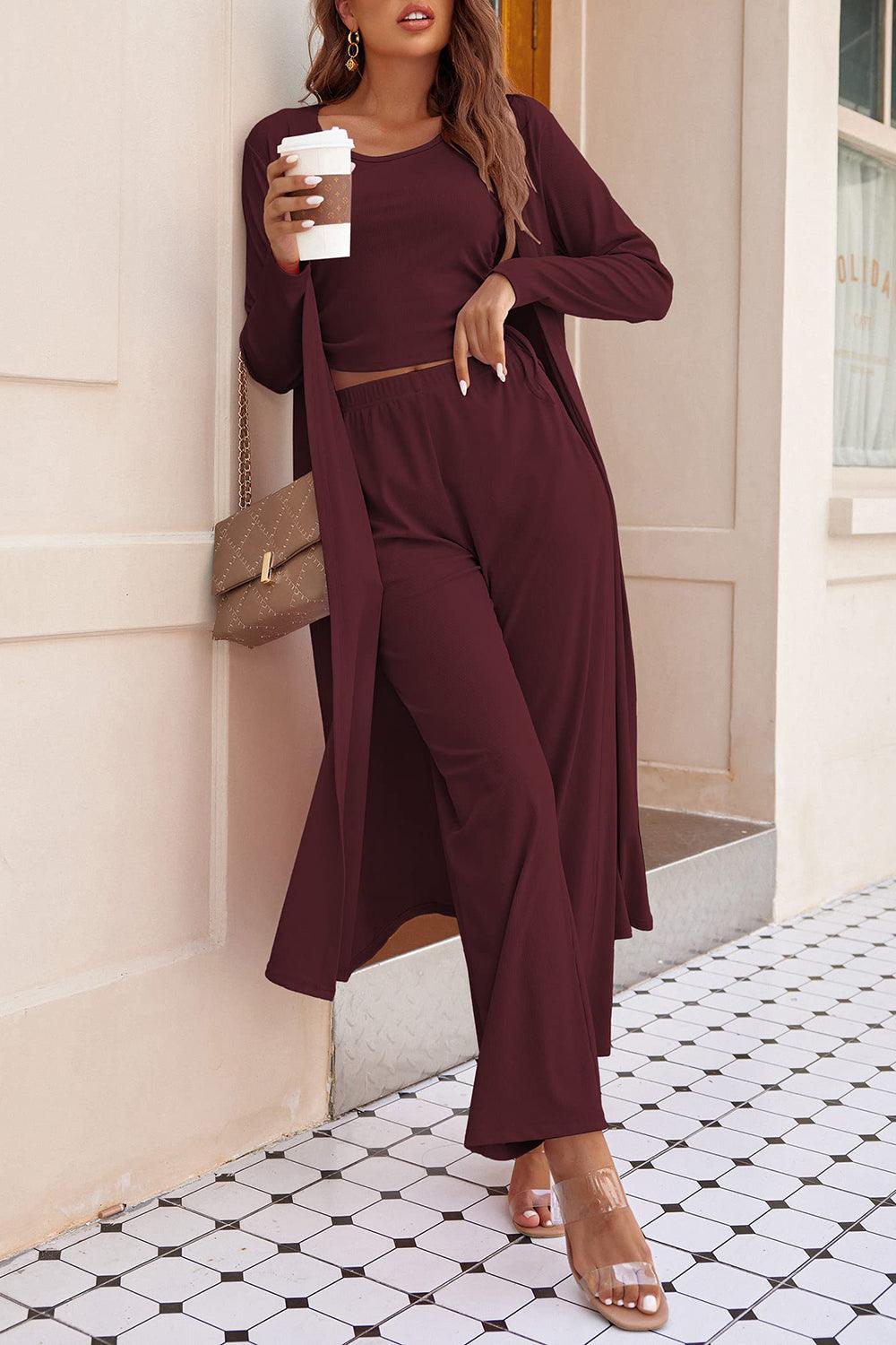 Outfit Set Drawstring Tank, Long Sleeve Cover Up and Pants Set ca7d7225-3e4d-458a-8062-dbb3ebfff63d-Max_346f08ab-1c97-4187-aab9-24eac38196b8 Trendsi