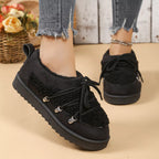 Women's Ankle Boots Lace Up Round Toe Platform Fluff Shoes cb0430f58234434faf4f994840eeb501-Max-Origin Trendsi