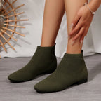 Women's Ankle Boots Mesh Knit Stretch Comfort Fit Mid Heels cb093450bb514c899f0684bafdb3aa7a-Max-Origin Trendsi