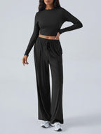 Devine Outfit Set Round Neck Long Sleeve Top and Pants Set cb74b920-28c5-432d-b199-81e3fa1afa91-Max Trendsi