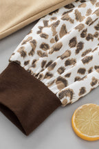 Women Leopard Hoodie Hooded Chest Pocket Half Button Long Sleeve Tops cb8f229d2b7b43fda5a7eb5c66905a3e-Max Trendsi