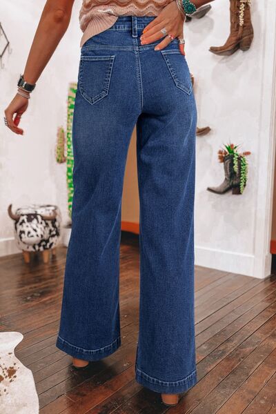 Women's Jeans Medium Washed Wide Leg Front Pockets Denim Pants S-2XL cba57a52-5298-4b5e-bf98-883a933de2cd-Min Trendsi