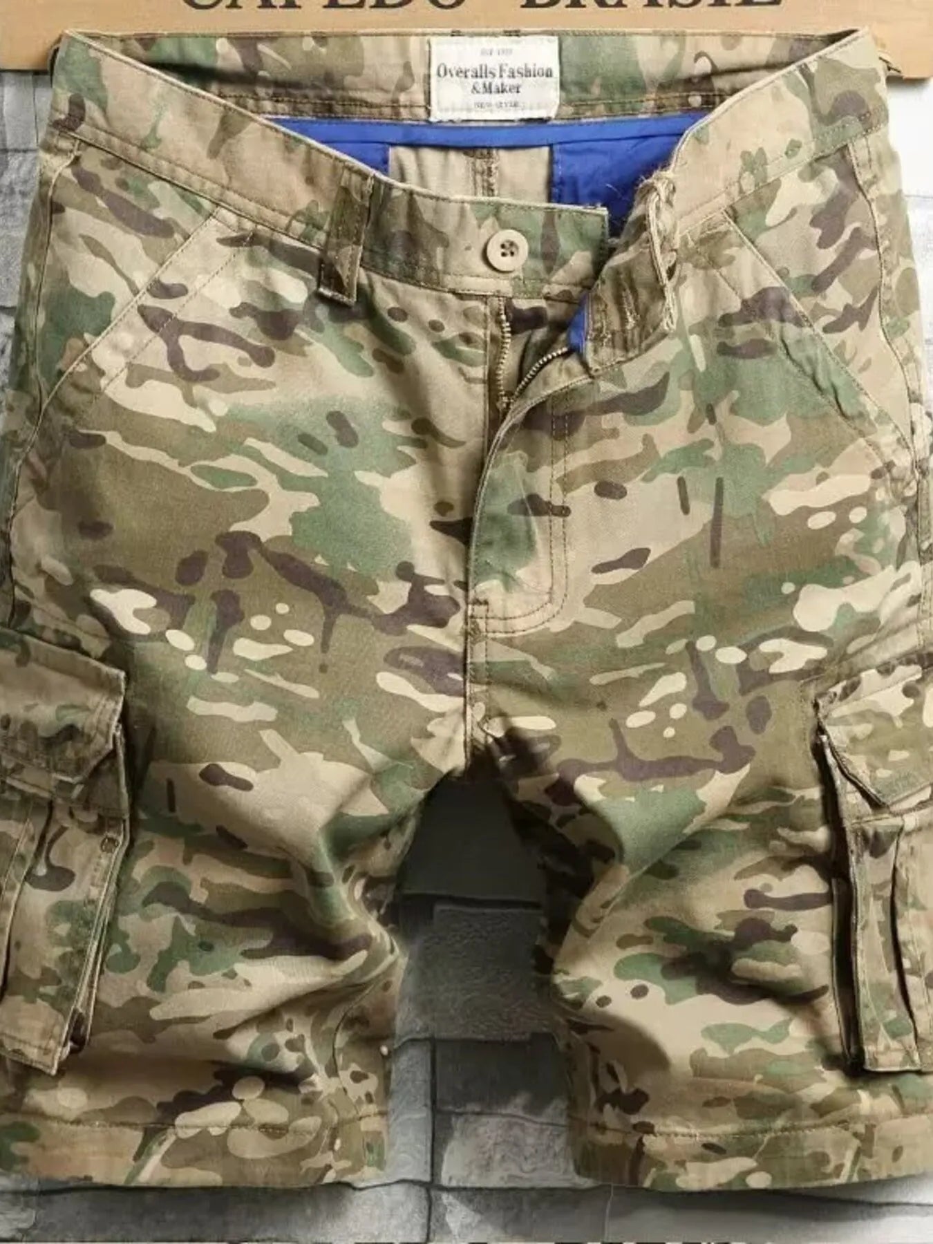 Men's Shorts Camouflage Cargo Pocketed Camouflage cba680ed497c4c54934045db20e803e4-Max-Origin Trendsi