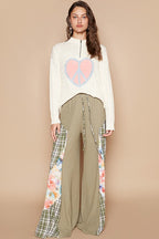 POL Cable-Knit Ivory Sweater Peace Patch Half Zip Mock Neck Long Sleeve cbb6a789-b9af-4034-8b61-f44a31f1cdb9-Max Trendsi