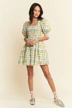Davi & Dani Mini Dress Cotton Ruffled Colorful Fruits Printed Smocking cbe2d82e749945a383010f5885147d89-Max-Origin Trendsi