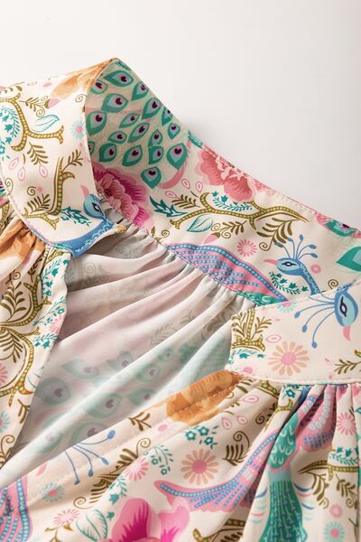 Floral Shirt Dress Lantern Long Sleeve Colorful Tied Belted Dresses cbee3234-d21b-4021-96d0-1d5faa653e50-Min Trendsi