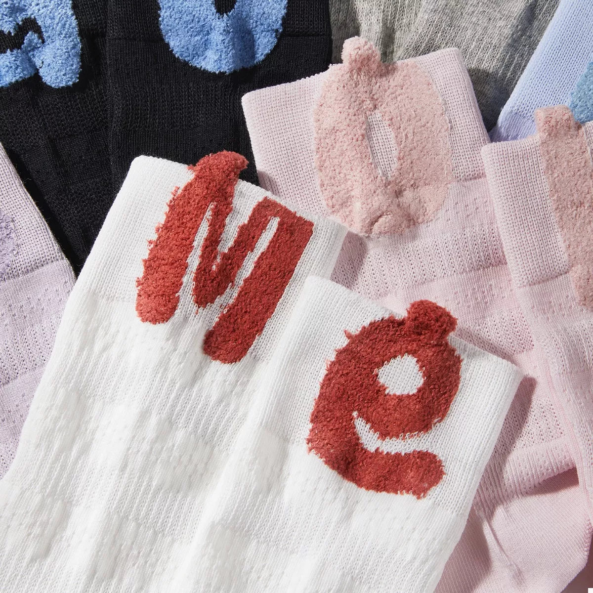 Women Cotton Crew Socks Breathable With Letters cc290cf0-5036-46f0-8a13-99fc21ed109a-Max-Origin Trendsi