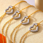 18K Gold-Plated Heart Bracelet Stainless steel Chain cc48ffe9-eb22-4629-898f-84c73fe73d0d-Max Trendsi