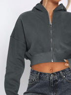 Cropped Jacket Viscose Zip Up Long Sleeve Hooded Outwear cc52f602-ee87-4143-9f55-733f467e4326-Max Trendsi