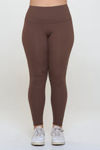 Yelete USA Leggings Coffee Brown Full Size Fleece Lined High Waisted Pants cc8650b8-a451-4d73-9bc7-058b5cc81a2e-Max Trendsi