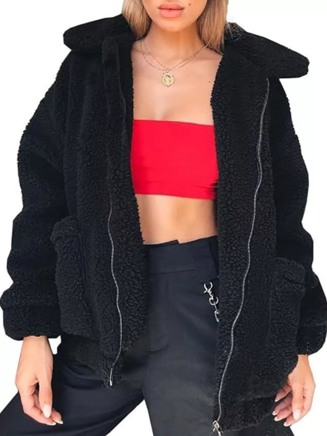 Womens Fleece Jacket Cozy Soft Zip Up Plus Sizes S-3XL cca2bcdf-ec8c-499e-a2ed-a0e52f88b5e7-Max-Origin Trendsi